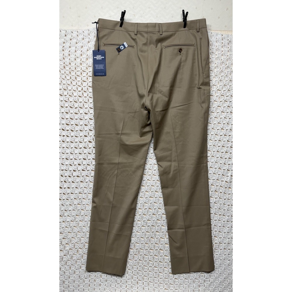 Hart Schaffner Marx Dress Pant Men's 36x32 Beige Platinum Comfortable Wear NWT - Picture 2 of 12
